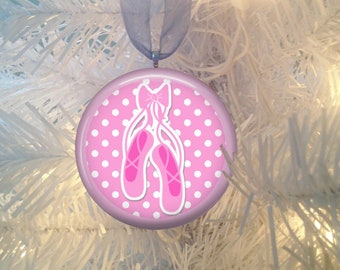 Pink Ballet Slipper  Christmas Tree Ornament