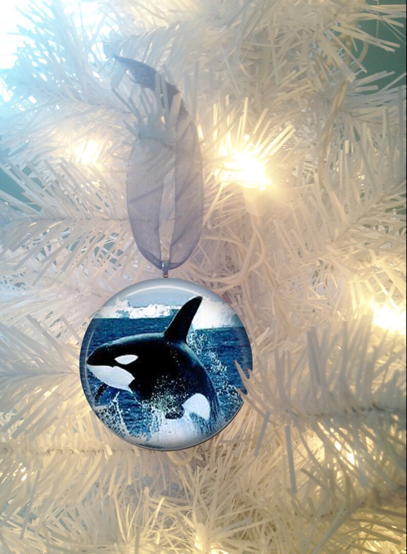 Orcas 5 Whale Christmas Tree Ornament Etsy