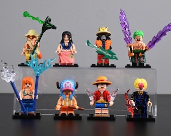 One Piece Straw Hat Crew Mini Figures – ABS Plastic Collectible Toys (1.6" x 1.89") LEGO-Compatible