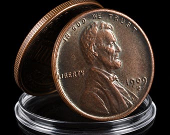 1909 S Wheat Cent Penny, Lincoln One Cent Coin, Vintage American Collector Item, Rare Sought Style