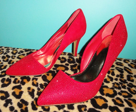 ruby red high heel shoes