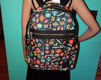 Tribal Woven Backpack Boho Aztec Hippie Southwestern Baja  display picture 1
