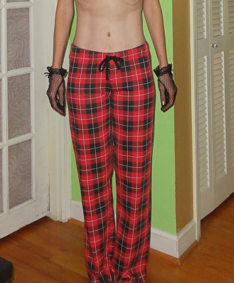 red and black plaid pajama pants plus size