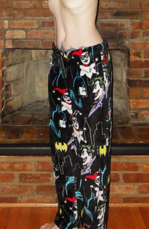 Vintage Batman Joker & Harley Quinn Pajama Pants XL black Etsy