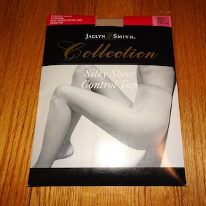 Vintage Jaclyn Smith Collection Silky Sheer Control Top Pantyhose size C bisque