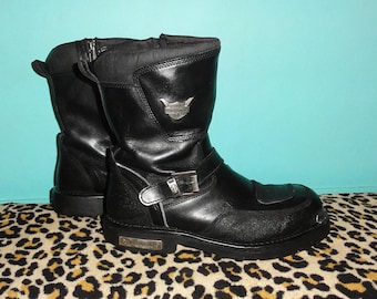 Vintage Harley Davidson Shift Engineer Motorcycle Boots Men's 13