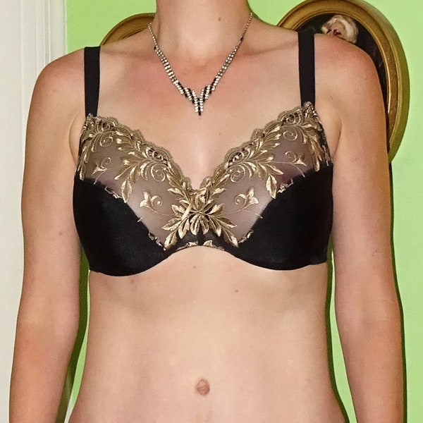 Black Sheer Top-Bust 34