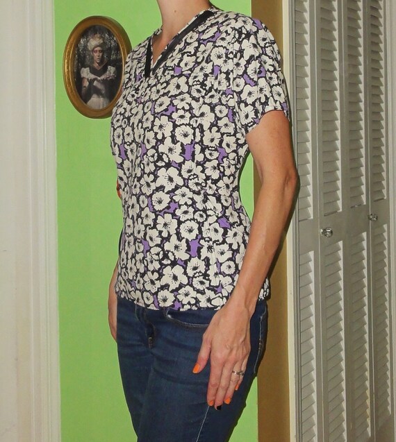 Vintage Dickies Floral Scrub Top XL 