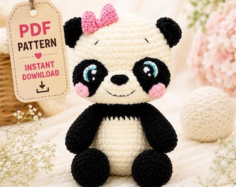 Panda Amigurumi Crochet Pattern | Beginner Friendly Plush Toy Tutorial (PDF Download)