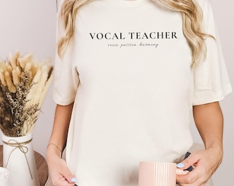 Camiseta para profesor de canto, camiseta para educador musical con pasión por la voz y la armonía, regalo de agradecimiento para profesores, regalo para profesores de canto, regalo de fin de curso para profesores