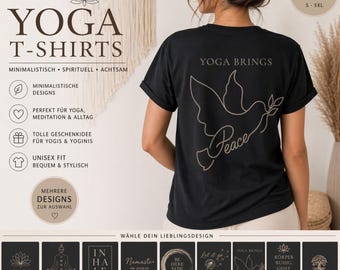 Camiseta de yoga Damen Unisex / Rückendruck Chakra Meditación / minimalista camisa de yoga / Geschenk für Yogini