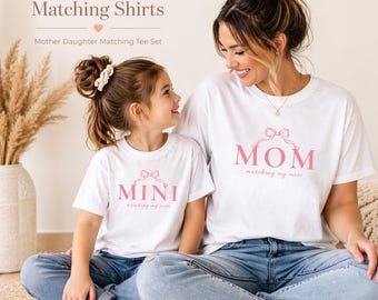Camisetas a juego para mamá e hija, conjunto de camisetas para mamá e hija, body para bebé, conjunto para madre e hija, camiseta a juego para mamá e hija
