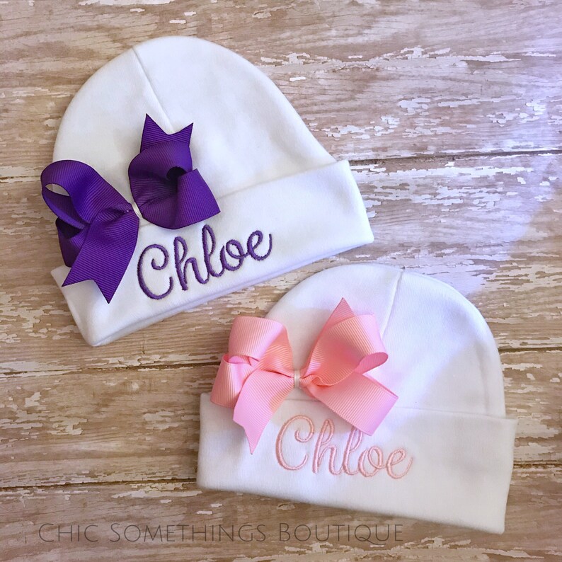 Newborn hospital hat girl newborn hat hospital hat Etsy