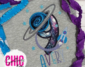 Space shirt, galaxy shirt, galaxy birthday shirt, space galaxy birthday shirt, galaxy party, galaxy theme, girl galaxy birthday shirt