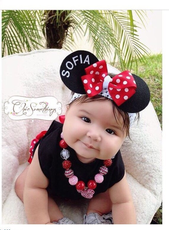 Items similar to Mouse Ears Headband, Baby mouse ears headband