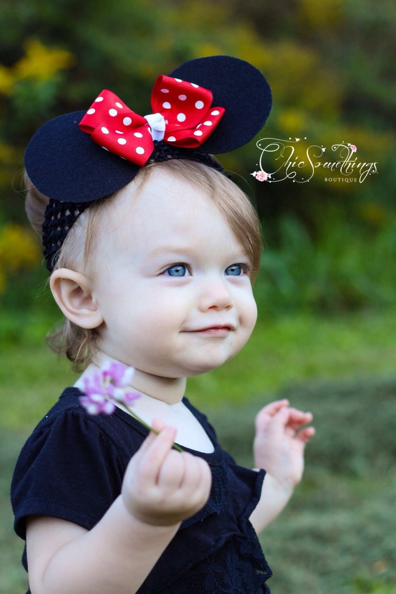 Mouse Ears Headband Baby mouse ears headband Toddler Infant Etsy