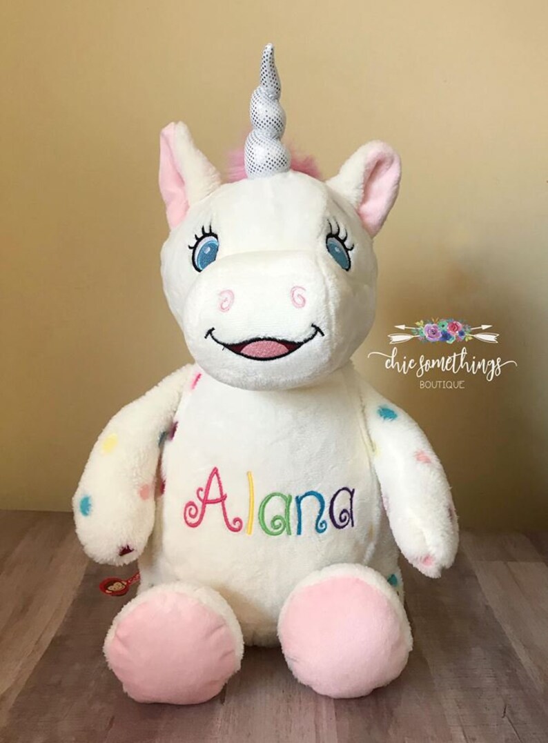 personalized stuffed unicorn