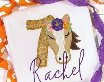 Horse birthday shirt, horse shirt, horse birthday, horse theme, horse party, boho horse birthday, horse outfit, horse party theme