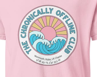 Monmouth, Wales, Chronically Offline Club T-shirt | Grappig Offline T-shirt | Retro internetcadeau