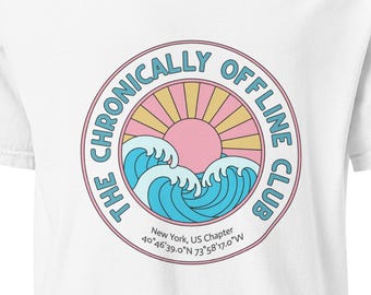New York, Chronically Offline Club T-shirt | Grappig tech-shirt | Cadeau voor digitale detox
