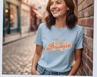 Yes Sir I Can Boogie T-shirt | Retro Disco Lyric Tee | Vintage Dance Top
