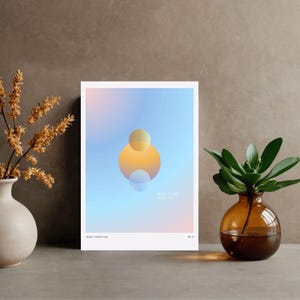 Minimalist Gradient Poster „What if it all works out?“ | Hope Collection No. 8 | Digital Download Printable Wall Art