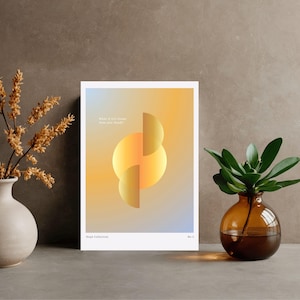 Minimalist Gradient Poster “What if it’s closer than you think?” | Hope Collection No. 2 | Digital Download Printable Wall Art