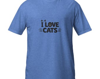 Minimalist Cat Lover T-Shirt | Unisex Kitty Graphic Tee, KIMO Design