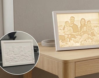 Custom Light-Up Photo Frame | Personalized Memory Box, Dimmable Night Light