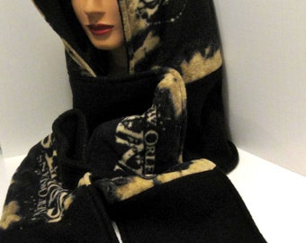 Handmade New Orleans Saints - Hooded scarf -  Scoodie - Football -  Fleece