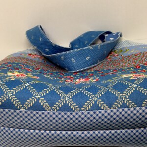 Handmade Totes Bags Tote Bags Handbags Purses Blue Floral image 5