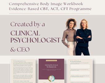 Body Image Workbook, CBT Program, 142 Pages, PDF Guide