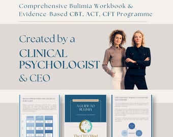 Bulimia Workbook | CBT, ERP, ACT Programme (Digital Download)