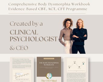 Body Dysmorphia Workbook | CBT, ERP, ACT Programme (Digital Download)