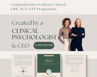 CBT Workbook | Cognitive Behavioural Therapy Programme for Anxiety, Depression & Stress | By Clinical Psychologist | 294 Pages PDF