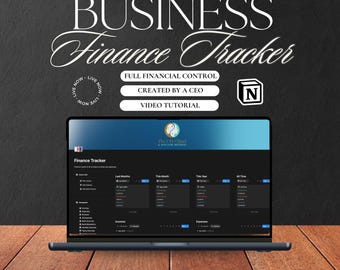 Notion Business Finance Tracker | CEO Dashboard for UK Small Business (Digital Download)