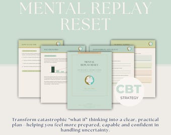 Mental Replay Reset | CBT Workbook for Social Anxiety, Overthinking & Post-Event Replay | By Clinical Psychologist | 29 Pages PDF