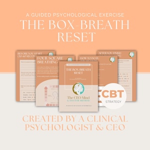 Panic Breathing Aid PDF, Panic CBT Sheet, Printable Anxiety Worksheet