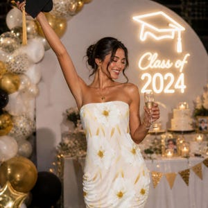 cream dress graduation CREAM DRESS with SCALLOP HEM