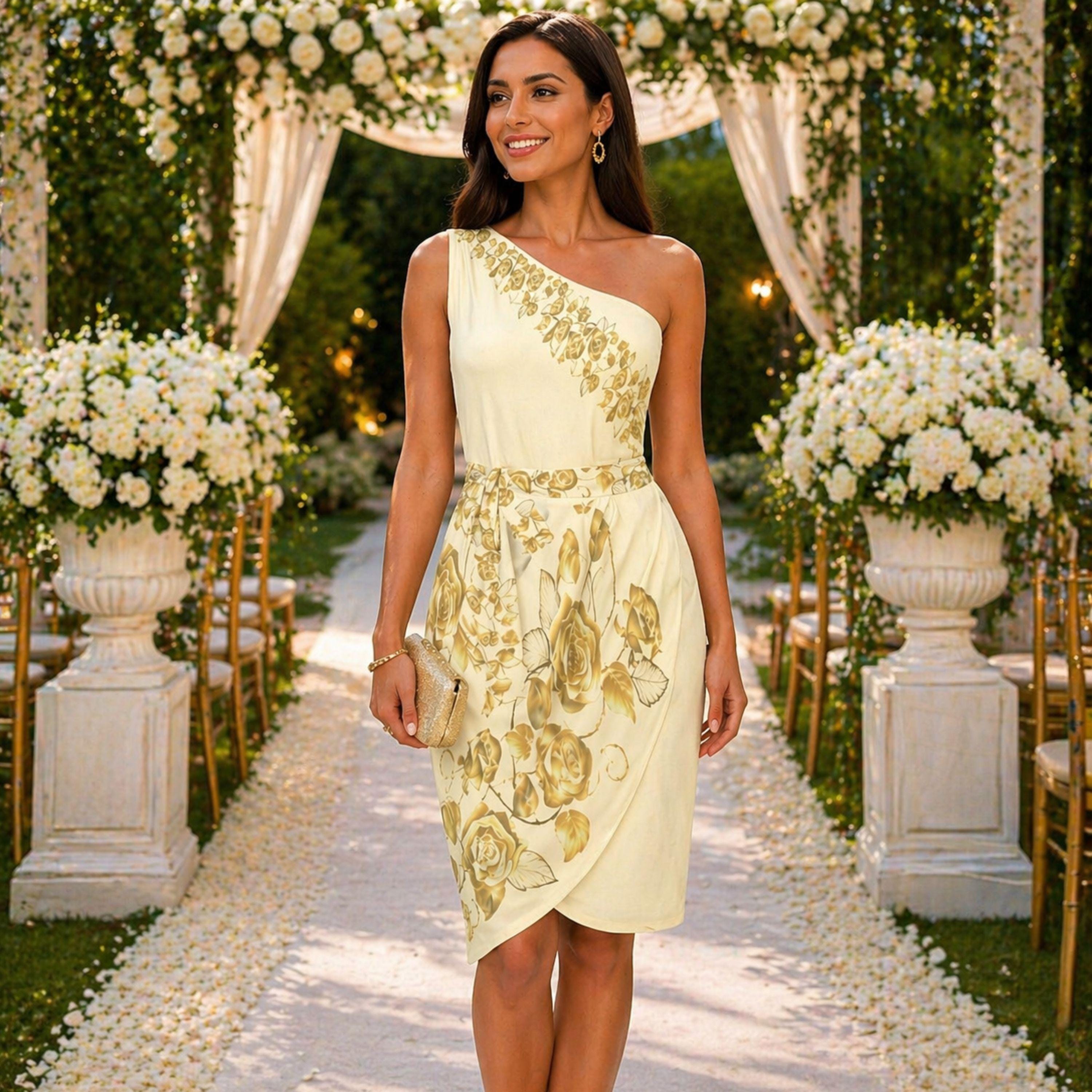 black dress with gold hardware Asymmetrical Sleeveless Rose Gold Trumpet Pageant Dress