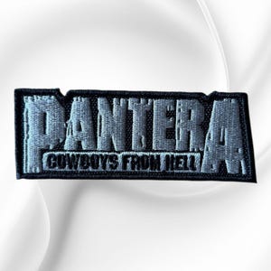 Pantera Cowboys From Hell Embroidered Patch (3.75 x 1.37 Inch) Iron On Sew On Applique