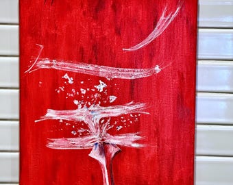 Fuerza - Inspiración asiática, 38 x 28 cm, pintura acrílica sobre lienzo