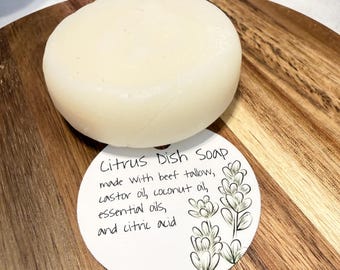 Jabón sólido para platos con aroma a cítricos (solo repuesto)