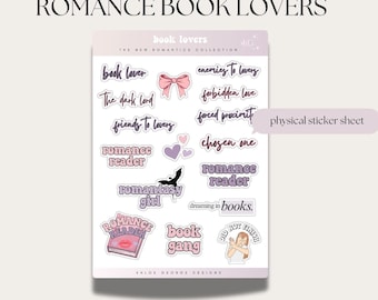 Romance Book Lovers Sticker Sheet Journal Stickers Sheet