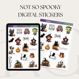 Not So Spooky Digital Stickers for GoodNotes, Notability, Ipad Planner