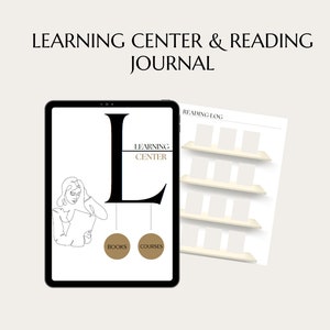 Learning Center & Reading Journal | Digital Sticker Collection, digital stickers, goodnotes stickers
