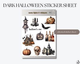 Halloween Planner Stickers, Journal Stickers | Bullet Journal, Vintage Style