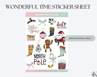 Christmas Planner Stickers, Journal Stickers | Wonderful Time of the Year