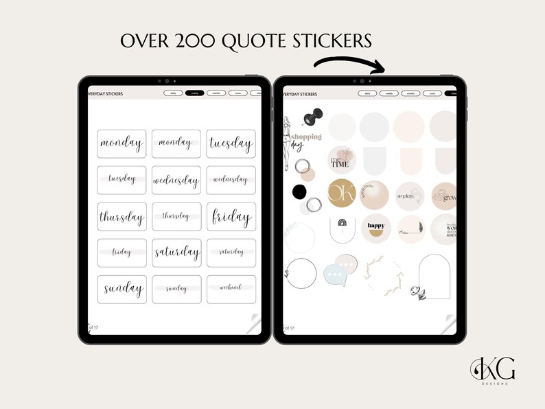 Everyday Stickers for Goodnotes | Digital Planner Sticker Book for ...