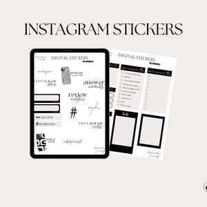 Instagram Content Creator  Digital Sticker Collection, digital stickers, goodnotes stickers